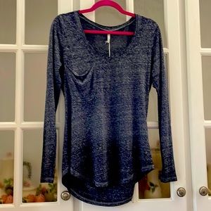 NWT Z Supply long sleeve navy Burnout t-shirt